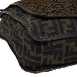 Fendi Tobacco Zucca Canvas and Mesh Tote