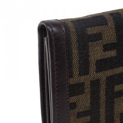 Pre Owned Fendi Zucca Canvas Continental Wallet