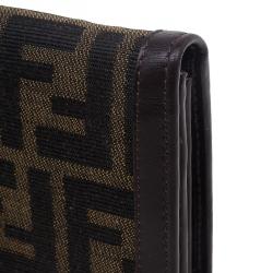 Pre Owned Fendi Zucca Canvas Continental Wallet