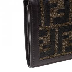 Pre Owned Fendi Zucca Canvas Continental Wallet