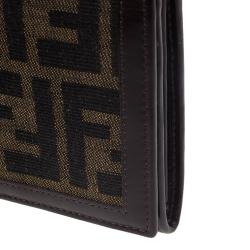 Pre Owned Fendi Zucca Canvas Continental Wallet
