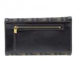 Pre Owned Fendi Zucca Canvas Continental Wallet