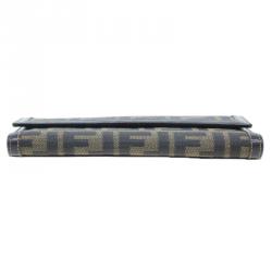 Pre Owned Fendi Zucca Canvas Continental Wallet