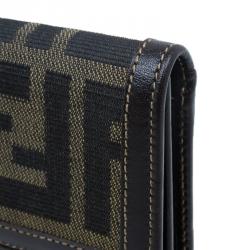 Pre Owned Fendi Zucca Canvas Continental Wallet