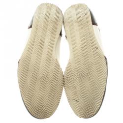 مملوكة مسبقًا Fendi Two Tone Leather Low Top Sneakers Size 44