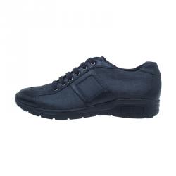 Fendi Black Zucca Canvas and Leather Sneakers Size 42.5