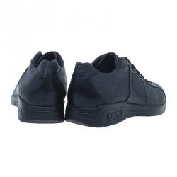 Fendi Black Zucca Canvas and Leather Sneakers Size 42.5