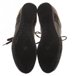 Fendi Two Tone Zucca Canvas and Suede Sneakers Size 44