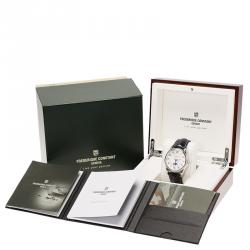 Pre Owned ساعة يد رجالية فريدريك كونستانت راناباوت ستانلس ستيل بيضاء 43 مم