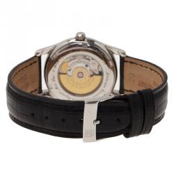 Pre Owned Frederique Constant Black Stainless Steel Classic Men's Wristwatch 37MM