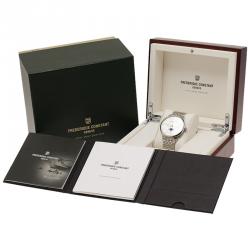 مملوكة مسبقًا Frederique Constant White Stainless Steel Slimline Men's Wristwatch 41MM