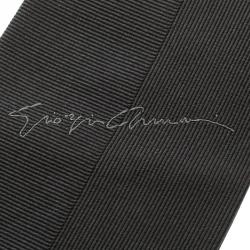 Pre Owned Giorgio Armani Grey Signature Logo Detail Silk Tie