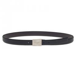 Giorgio Armani Black Leather Belt Size 52