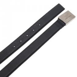 Giorgio Armani Black Leather Belt Size 52