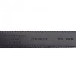 Giorgio Armani Black Leather Belt Size 52