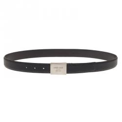 Giorgio Armani Black Leather Belt Size 50