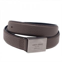 Giorgio Armani Brown Leather Belt Size 52
