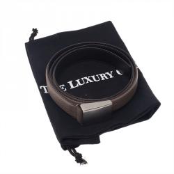 Giorgio Armani Brown Leather Belt Size 52