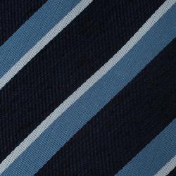 Pre Owned Giorgio Armani Blue Striped Silk Tie