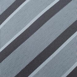 Pre Owned Giorgio Armani Grey Striped Silk 