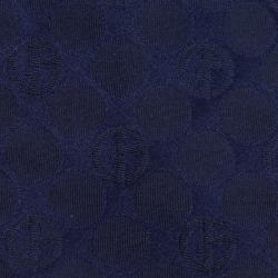 Pre Owned Giorgio Armani Blue Monogram Textured Silk Tie