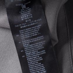 Pre Owned Giorgio Armani Grey Stretch Wool Tailored Trousers L