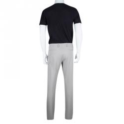 Giorgio Armani Beige Wool Gabardine Tailored Trousers XL