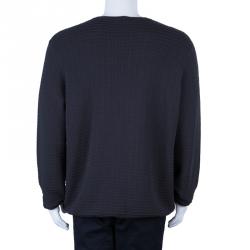 Pre Owned Giorgio Armani Men's Charcoal Knit Sweater XXL