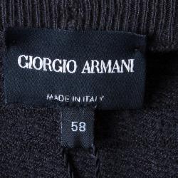 Pre Owned Giorgio Armani Men's Charcoal Knit Sweater XXL