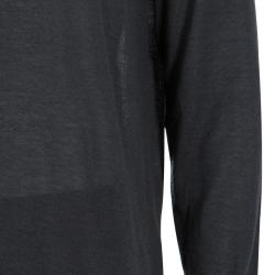 Giorgio Armani Grey Cashmere V Neck Sweater XL