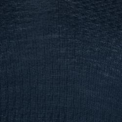 Giorgio Armani Navy Blue Jaquard Knit V-Neck Sweater XL