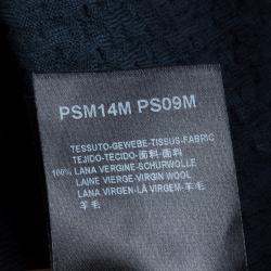 Giorgio Armani Navy Blue Jaquard Knit V-Neck Sweater XL