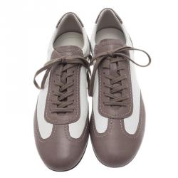 Giorgio Armani Two-Tone Leather Sneakers Size 42