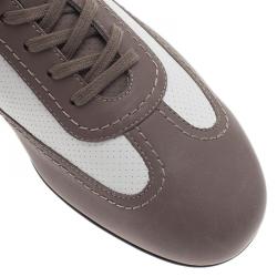 Giorgio Armani Two-Tone Leather Sneakers Size 42