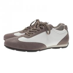 Giorgio Armani Two-Tone Leather Sneakers Size 44