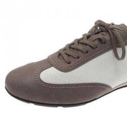 Giorgio Armani Two-Tone Leather Sneakers Size 44