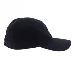 Pre Owned Giorgio Armani Black Logo Baseball Cap Size 60