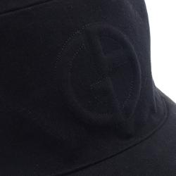Pre Owned Giorgio Armani Black Logo Baseball Cap Size 60