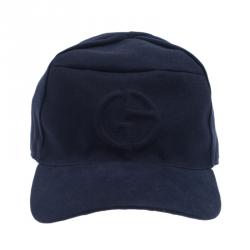 Pre Owned Giorgio Armani Blue Logo Baseball Cap Size 59