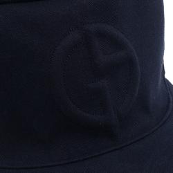 Pre Owned Giorgio Armani Blue Logo Baseball Cap Size 59