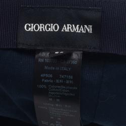 Pre Owned Giorgio Armani Blue Logo Baseball Cap Size 59