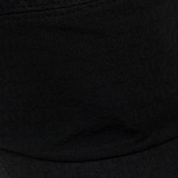 Pre Owned Giorgio Armani Black Monogram Baseball Cap Size 59