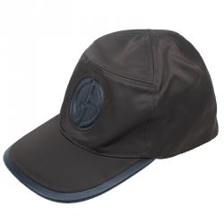 Pre Owned Giorgio Armani Brown Logo Baseball Cap Size 58