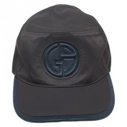 Pre Owned Giorgio Armani Brown Logo Baseball Cap Size 58