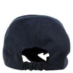 Pre Owned Giorgio Armani Black Logo Baseball Cap Size 58