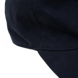 Pre Owned Giorgio Armani Black Logo Baseball Cap Size 58