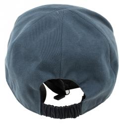 Pre Owned Giorgio Armani Grey Signature Baseball Cap Size 59