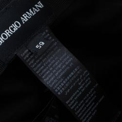 Pre Owned Giorgio Armani Grey Signature Baseball Cap Size 59