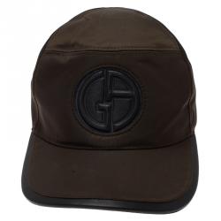 Pre Owned Giorgio Armani Brown Logo Baseball Cap Size 59