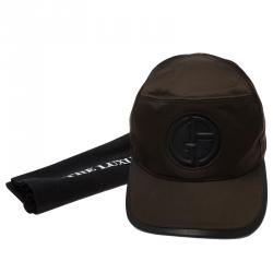 Pre Owned Giorgio Armani Brown Logo Baseball Cap Size 59